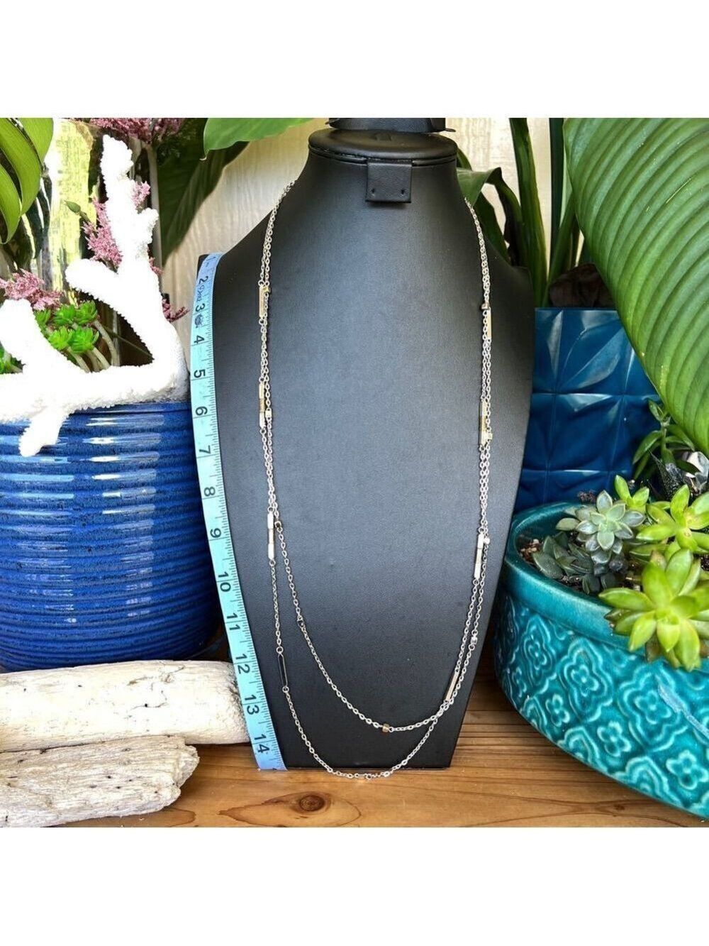 Chico’s Silver & Gold Dainty Statement Chain Necklace $18ea or bundle 3/$30